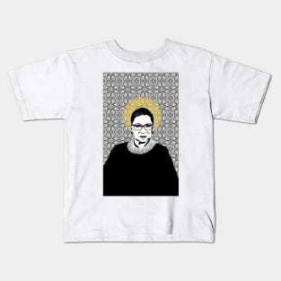 Ruth Bader Ginsburg Feminist Icon white Kids T-Shirt